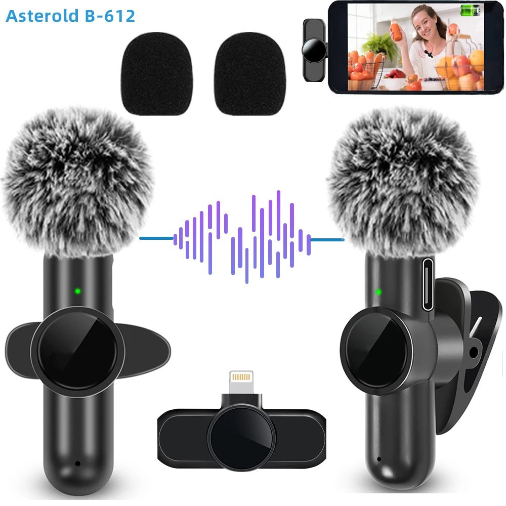 K3 sans fil Clip de collier Microphone Live Mini interview Microphone d'enregistrement sonore
