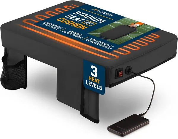 Alpcour Portable chauffant extra épais siège de stade Coussin - 21x 15 pouces Bleacher Coussin Wi