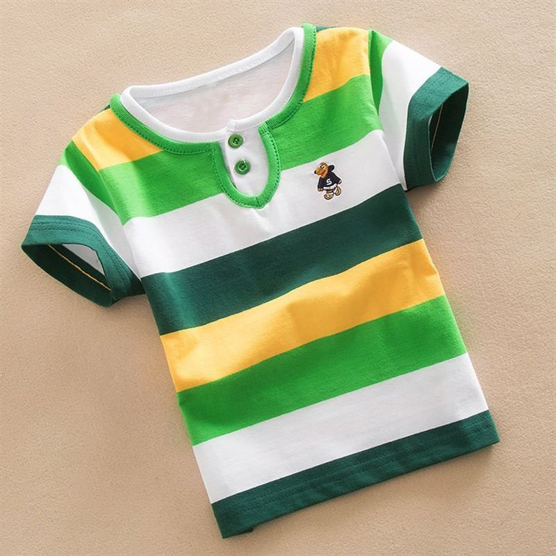 T-Shirt d'été en coton cou-cou à manches courtes Vêtements pour enfants