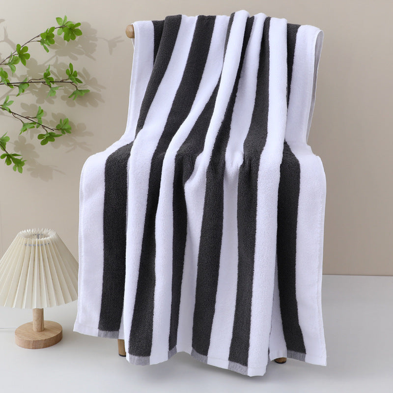 Extra grand teint en fil de coton rayé serviette de plage pour la plage ou la natation