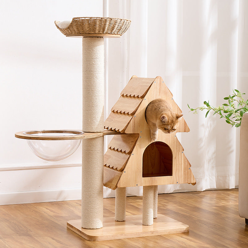 Gélule créative en bois de l'espace Arbre de chat