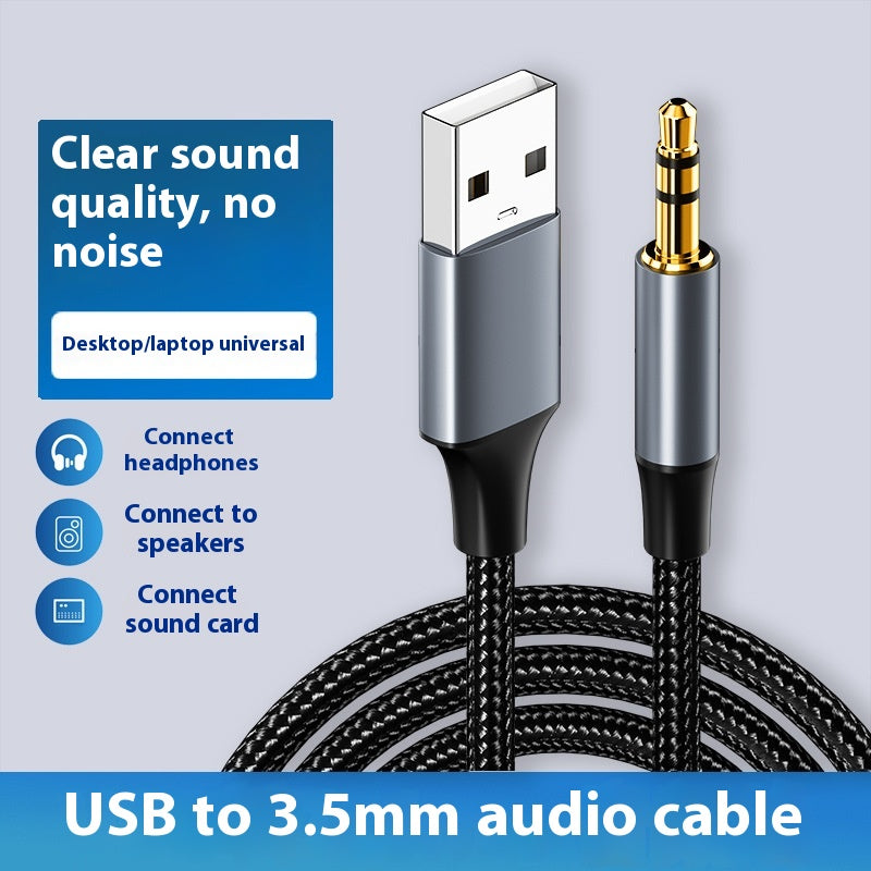 Connecteur d'ordinateur câble audio USB à 35mm