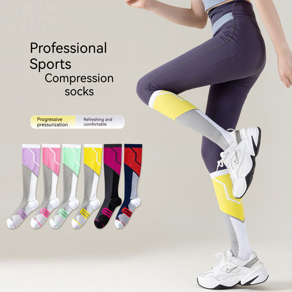 Chaussettes à compression longue pour le cyclisme et le fitness