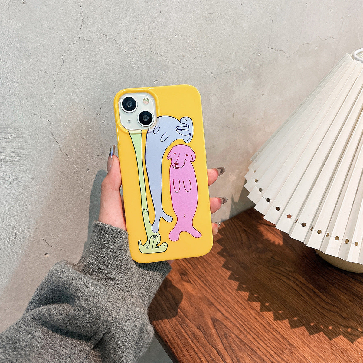 Housse de téléphone pour chien anti-chute tout compris