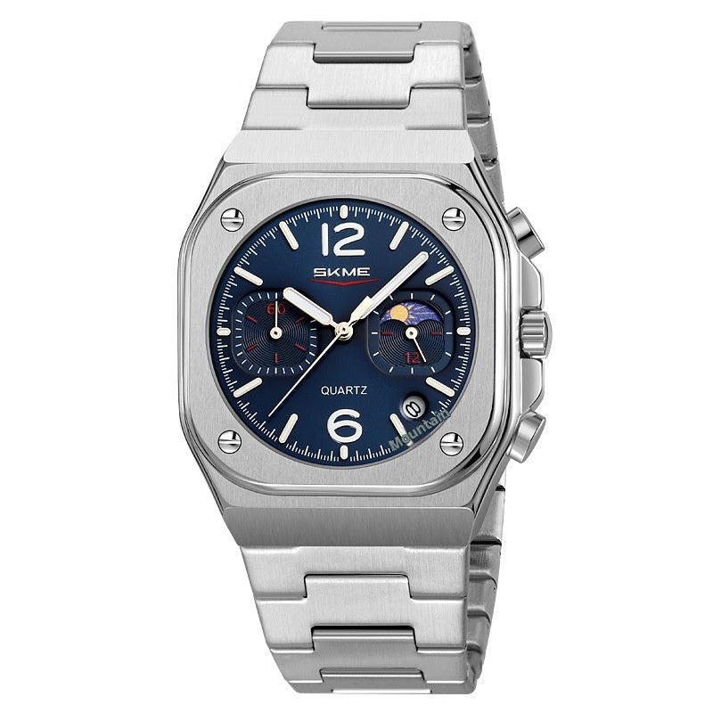 Homme Casual Waterproof Multifonctionnel Business Quartz Watch