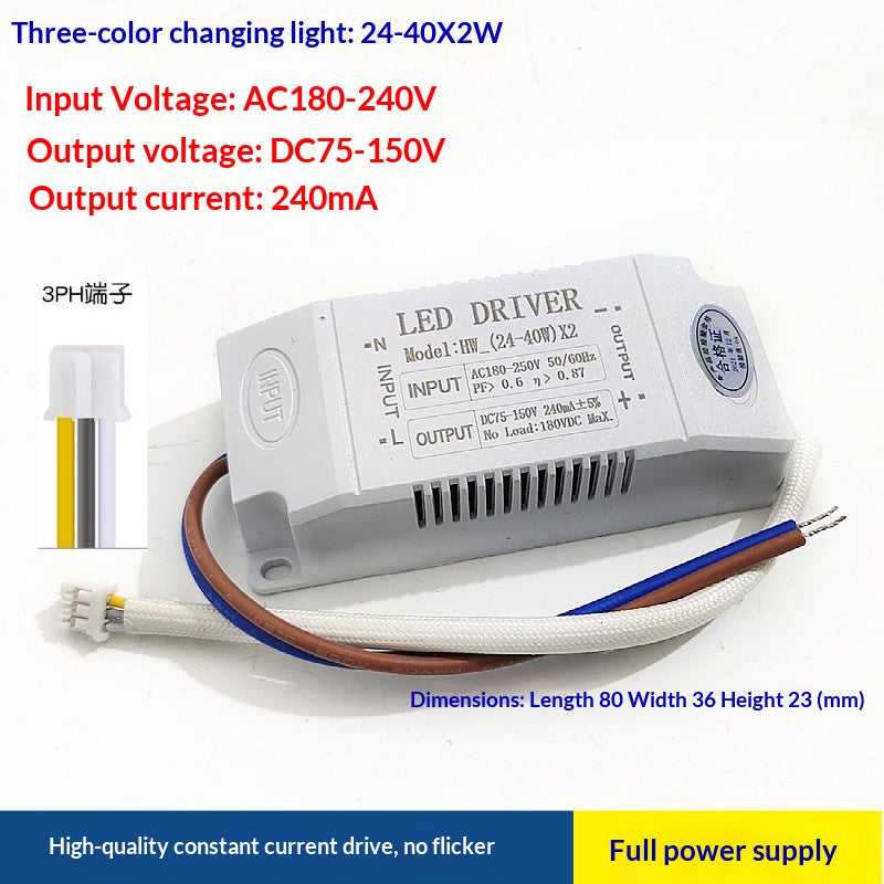 Lampe en cristal dimmable tricolore segmentée LED