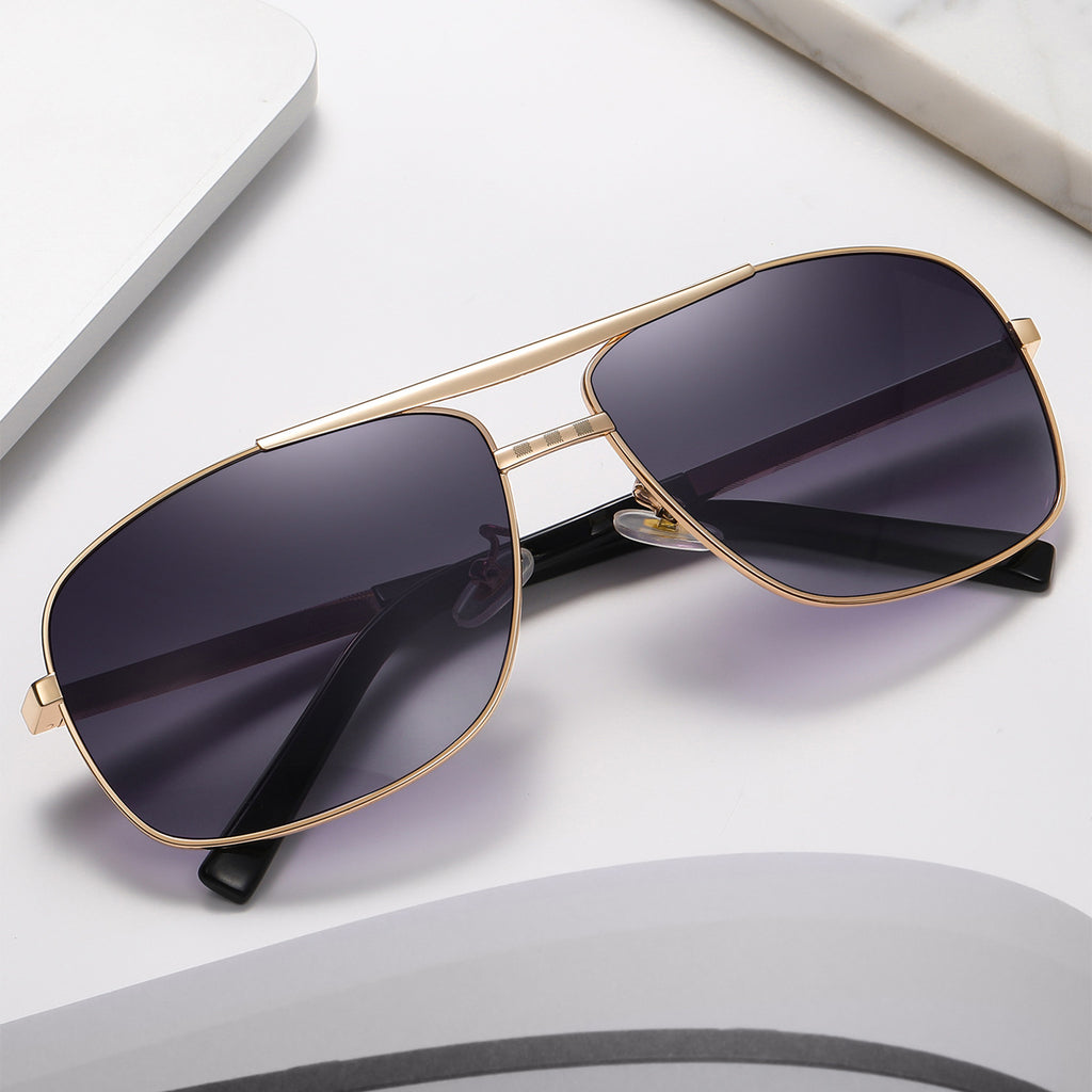 Lunettes de soleil ATTITUDE Homme Artistic Retro Box Slings Lunettes de soleil Trendy Homme Street Shades