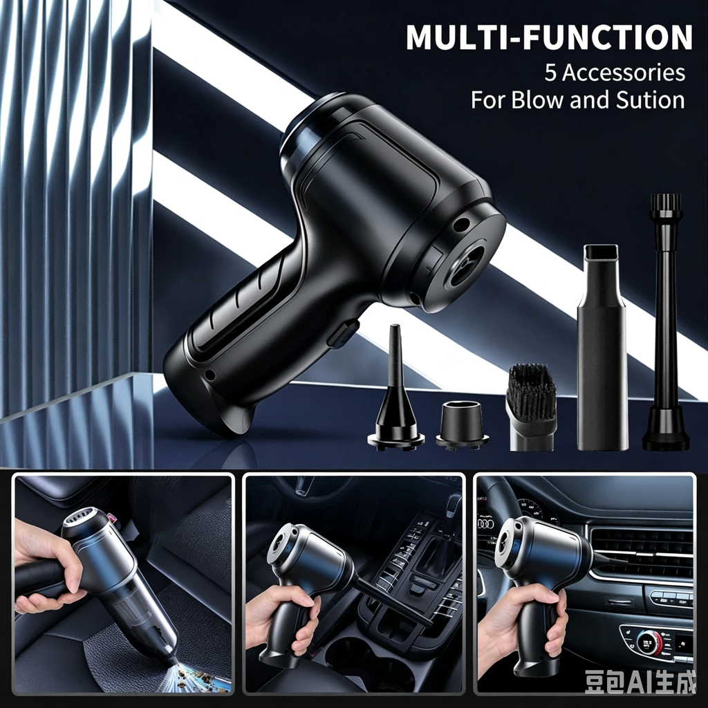 Powerful Car Aspirateur Nettoyant humide sans fil sec Nettoyage à main à forte aspiration