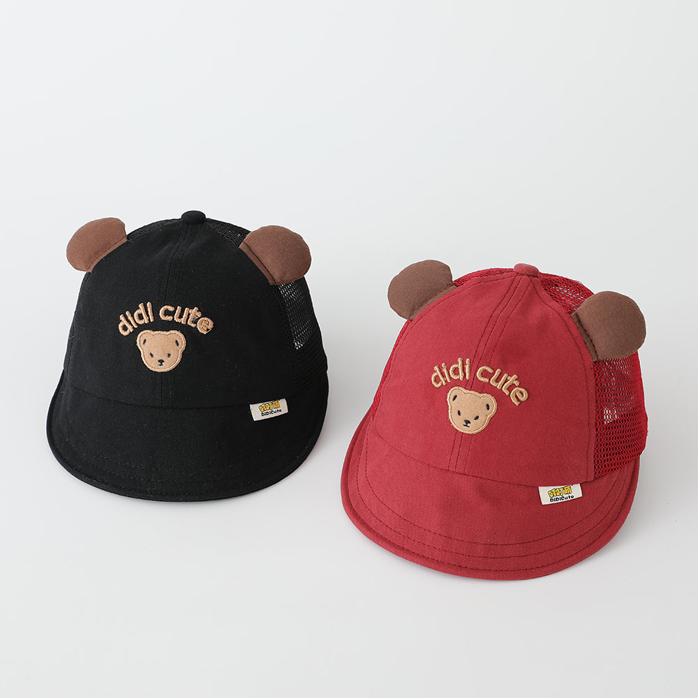 Garçons et filles d'été Net écharpe respirante ours mignon brodé multi-pots enfants
