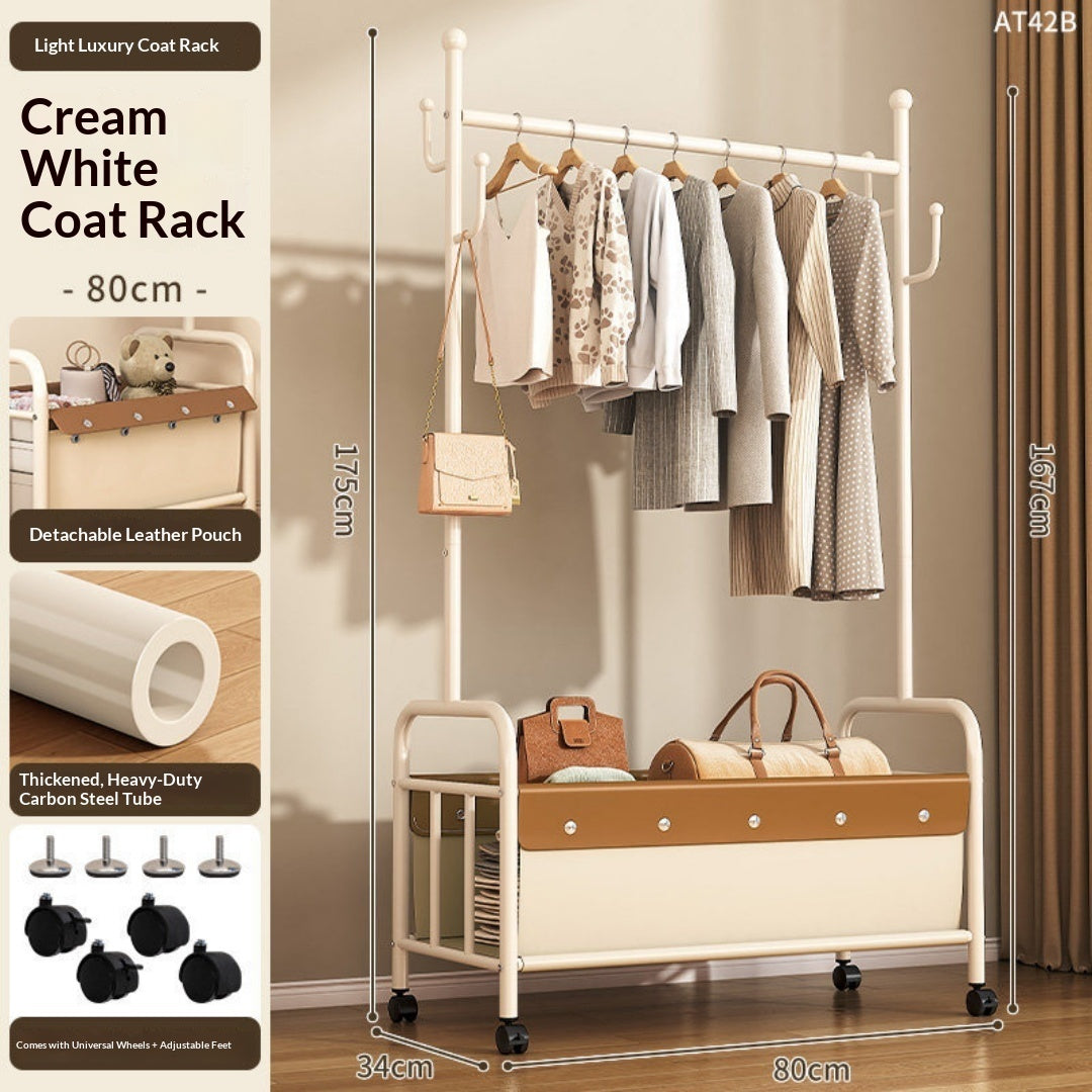 Étage de rack de vêtements Tiroir amovible Armoire Rack Chambre à accrocher Rack Balcon