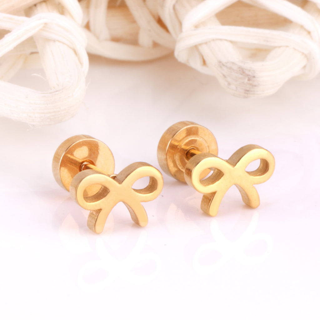 Boucles d'oreilles européennes et américaines à nœuds arc-en-ciel