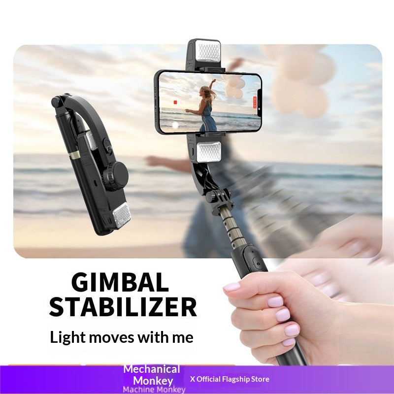 Portable Gimbal Stabilizer with Dual Fill Light Selfie Single-Axis Smart Stabilizer