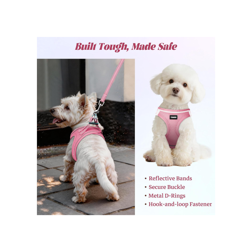 No Pull Dog Puppy Harness and Leash Set Veste de Mesh Reflective