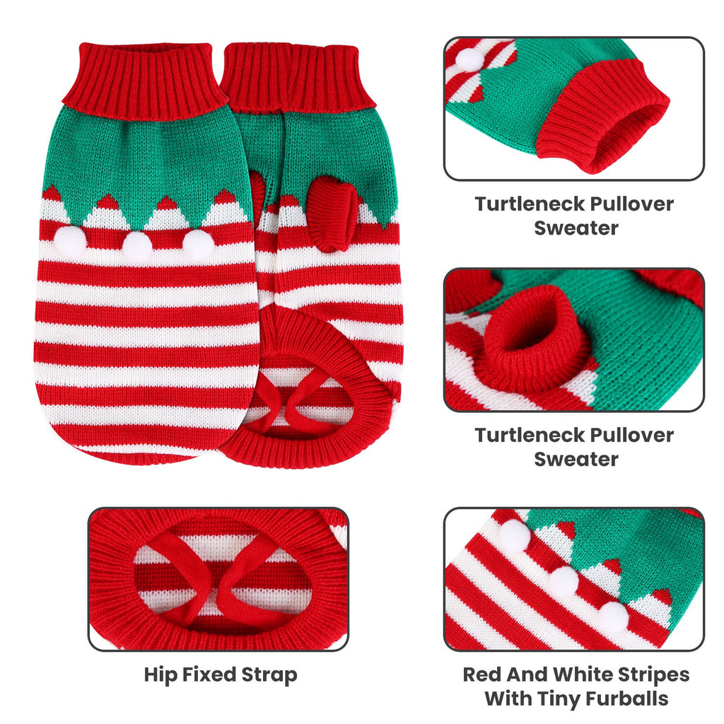 2 Patterns 4 Tailles Option-- 1Pc Animaux de Noël Chandail en col roulé Chandail Chat Vêtements de Noël
