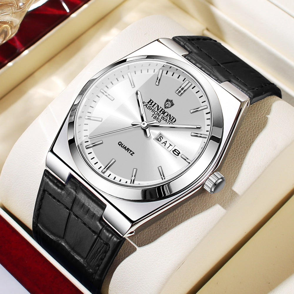 Léger Luxury Casual Business Quartz Watch Hommes