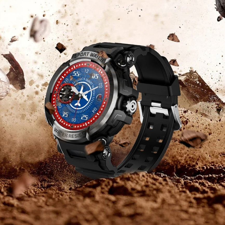 Smart Watch Bluetooth-compatible Appel de fréquence cardiaque Pression artérielle Sang Oxygène Sommeil Moni