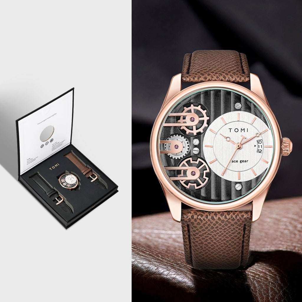 Quartz European Style Hollow-out boîte cadeau Montre étanche