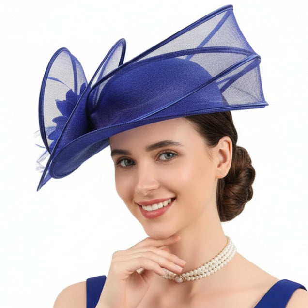 Chapeau de soleil pour femmes à large bord pour les occasions officielles