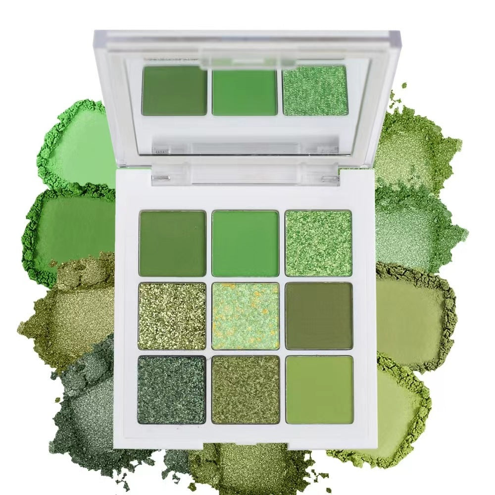 9 couleurs Palette de paupière verte