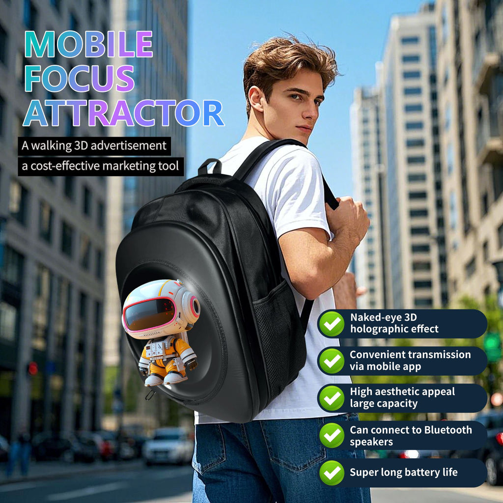 Wiilala 3D Holographic Backpack Mobile Outdoor Advertising Display Projection stéréoscopique