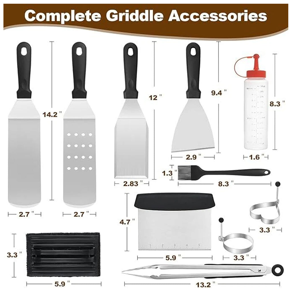 14 Pcs Professional en acier inoxydable Grill outils ensemble barbecue Accessoires UK
