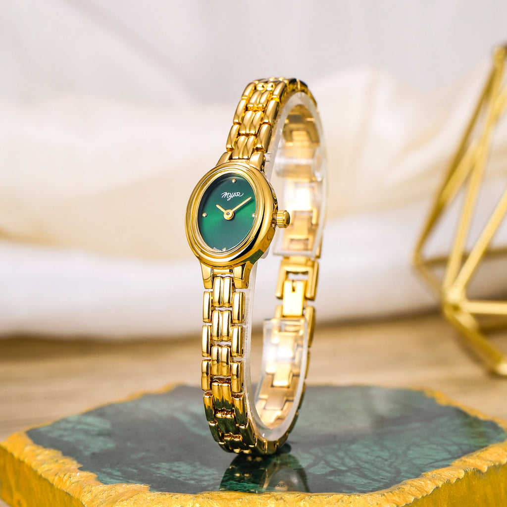 Montre Quartz Exquise Oval Mini Femme Vintage Imperméable