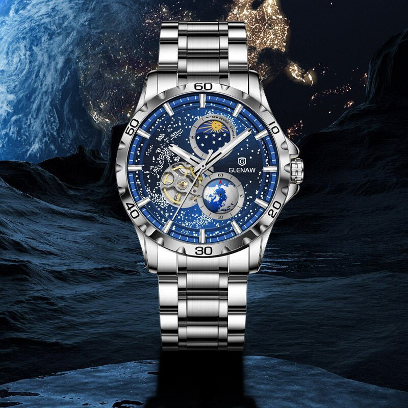 Montre Quartz en acier inoxydable simple pour homme