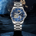 Montre Quartz en acier inoxydable simple pour homme