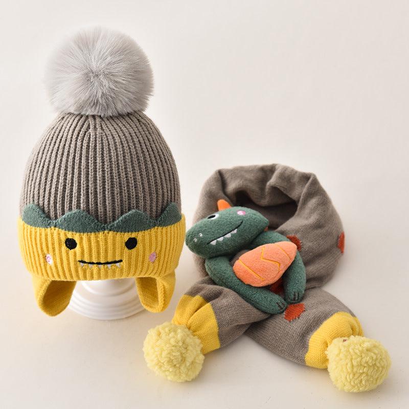 Chapeau d'enfants Chapeau écharpe en laine bébé