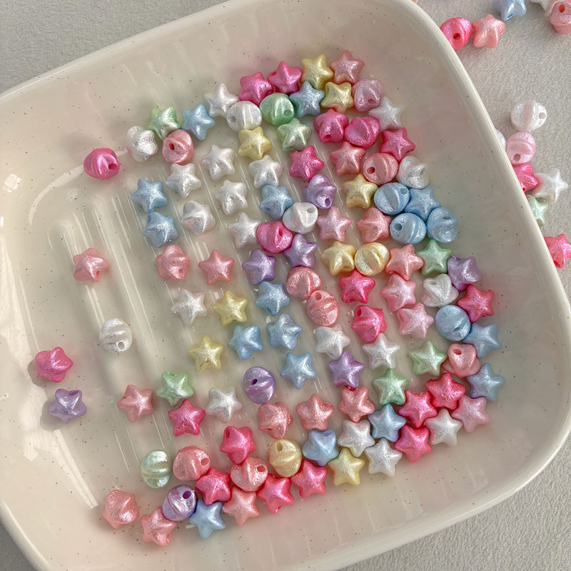 Perles en soie perles acryliques en forme de perles avec trou droit