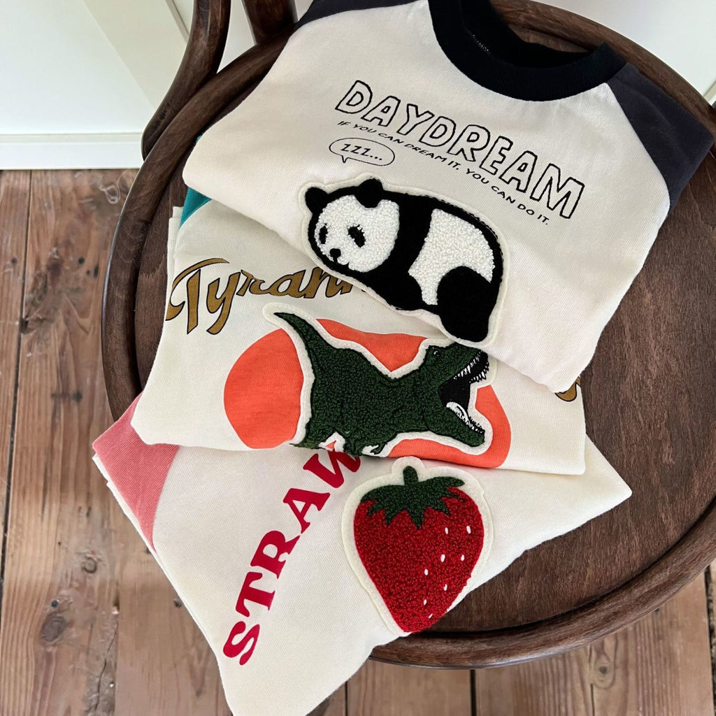 T-shirt en coton printemps et automne pour enfants Manche longue garçon