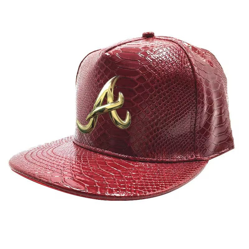 Casquette de baseball en cuir PU pour hommes