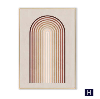 Résumé Lignes géométriques sur la peinture sur toile d'affiche de Bohème