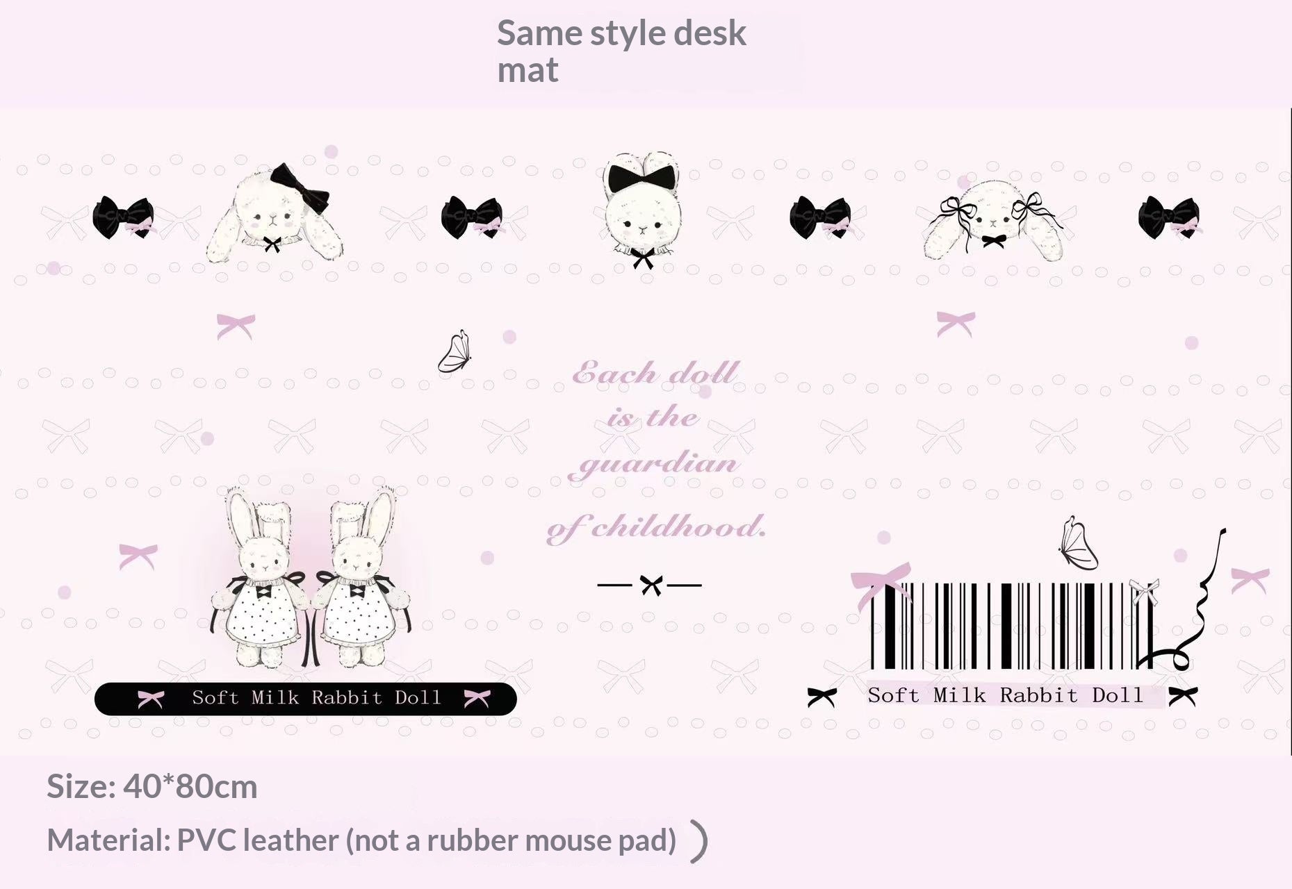 Casquettes PBT de hauteur originale avec le design de lapin Cuaicai