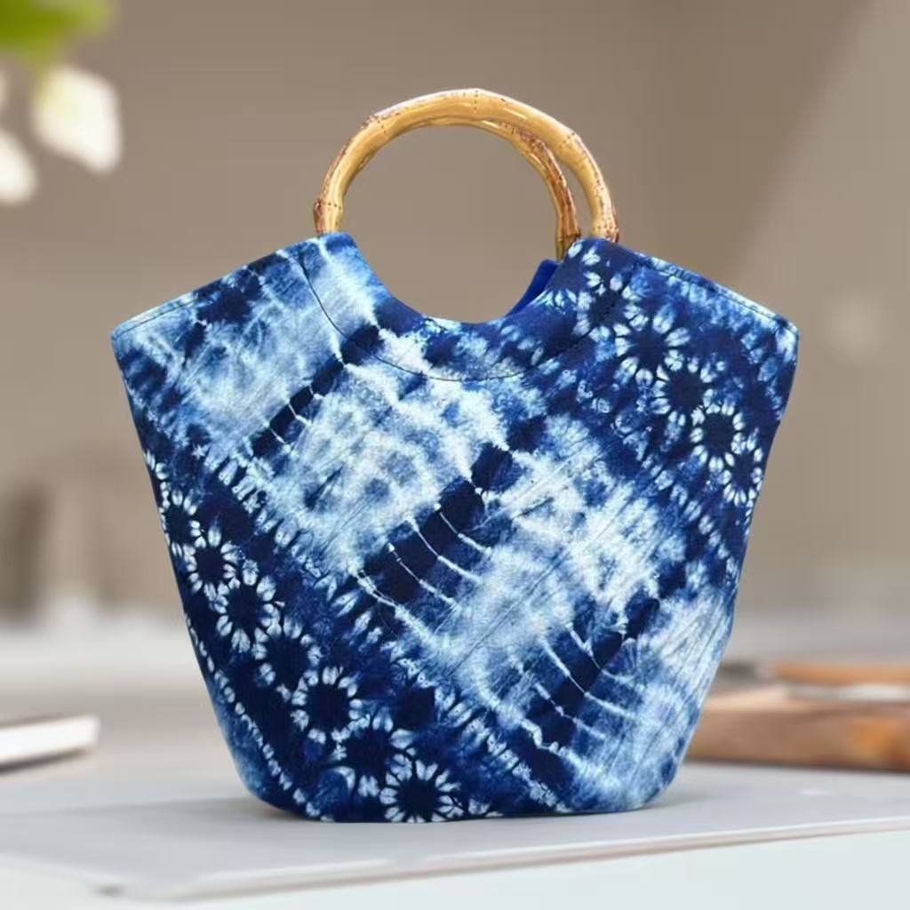 Sac à main Vintage Tie Dye Ba Bamboo Stripe Style ethnique