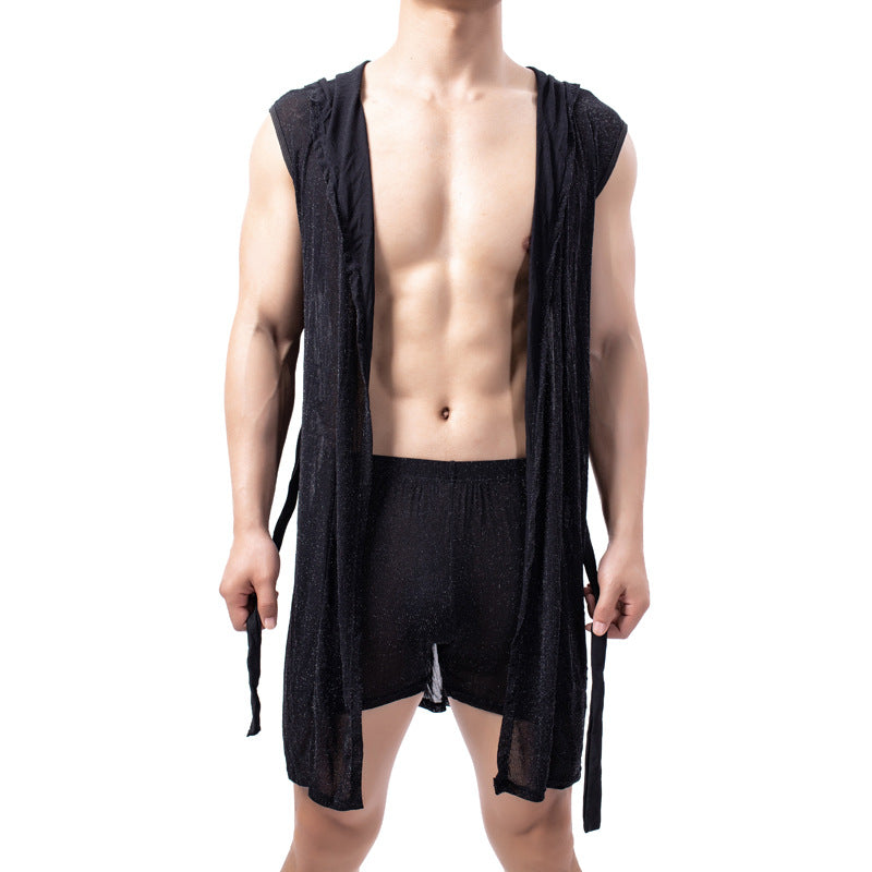Or Dot peignoir hommes sexy manteau