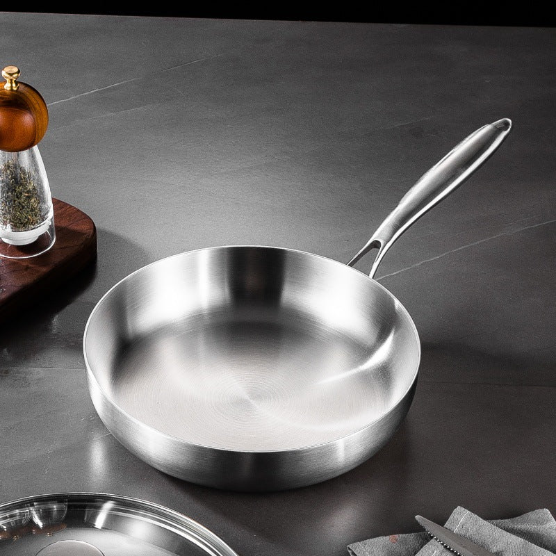 304 Acier inoxydable Wok en acier à trois couches