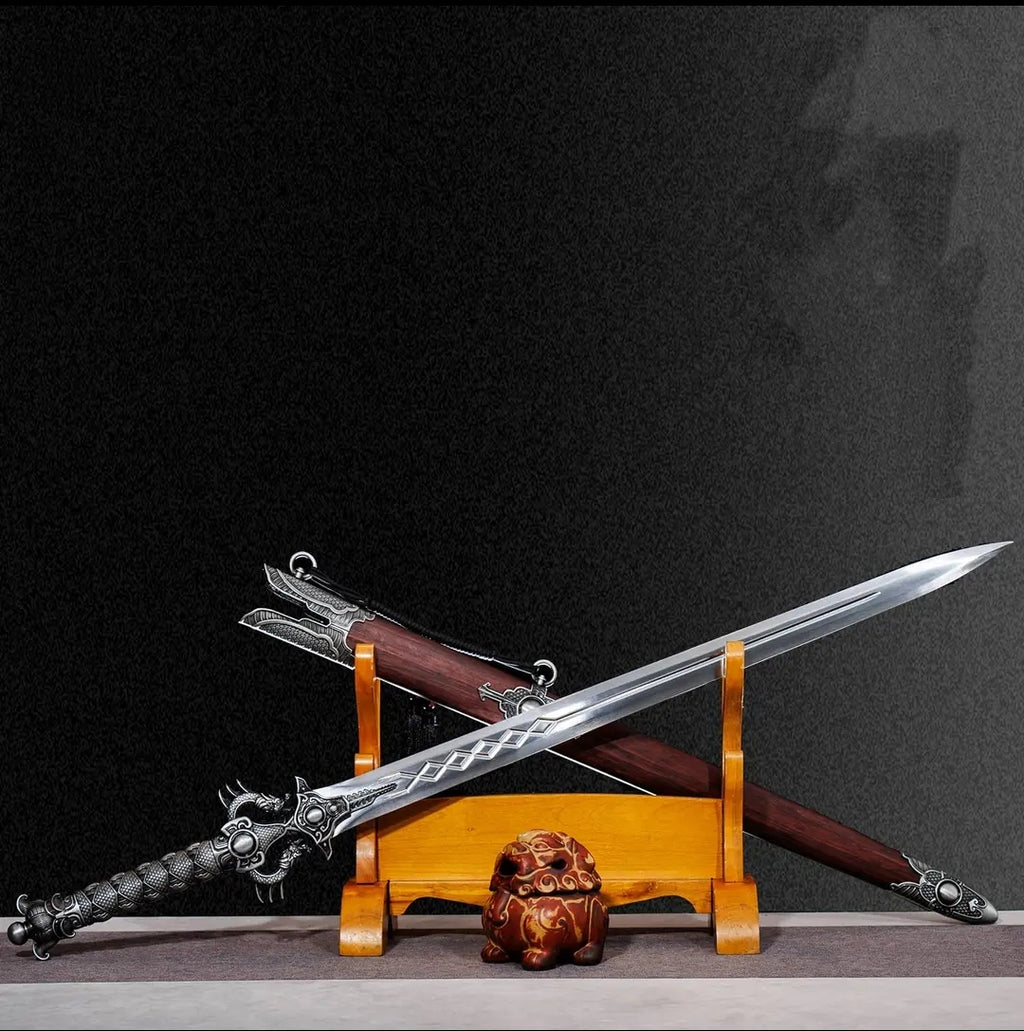 Lilong Sword Une pièce haute en acier au manganèse Arme à froid collectible non affûtée