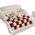 Chessboard animal Grille Kennel Pad Automne et Winter Warm Square