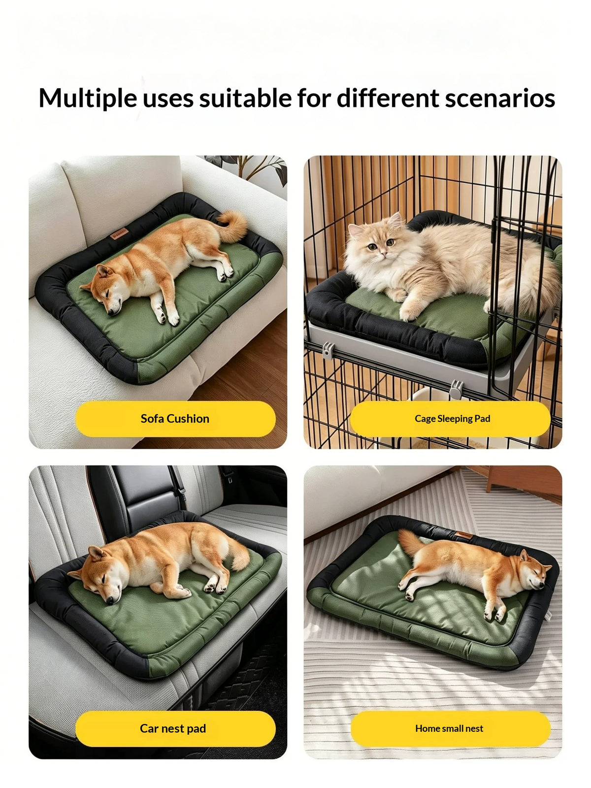 Lit pour animaux verts de l'Armée