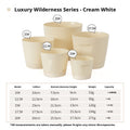Bouche ronde pot-pp-crème blanc-15 * 11,5 * 13cm-1 pièce