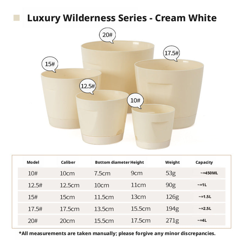 Bouche ronde pot-pp-crème blanc-15 * 11,5 * 13cm-1 pièce