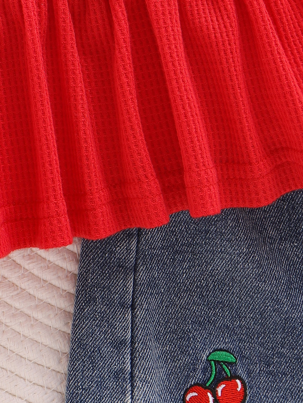 Culottes brodées Top Denim sans manches