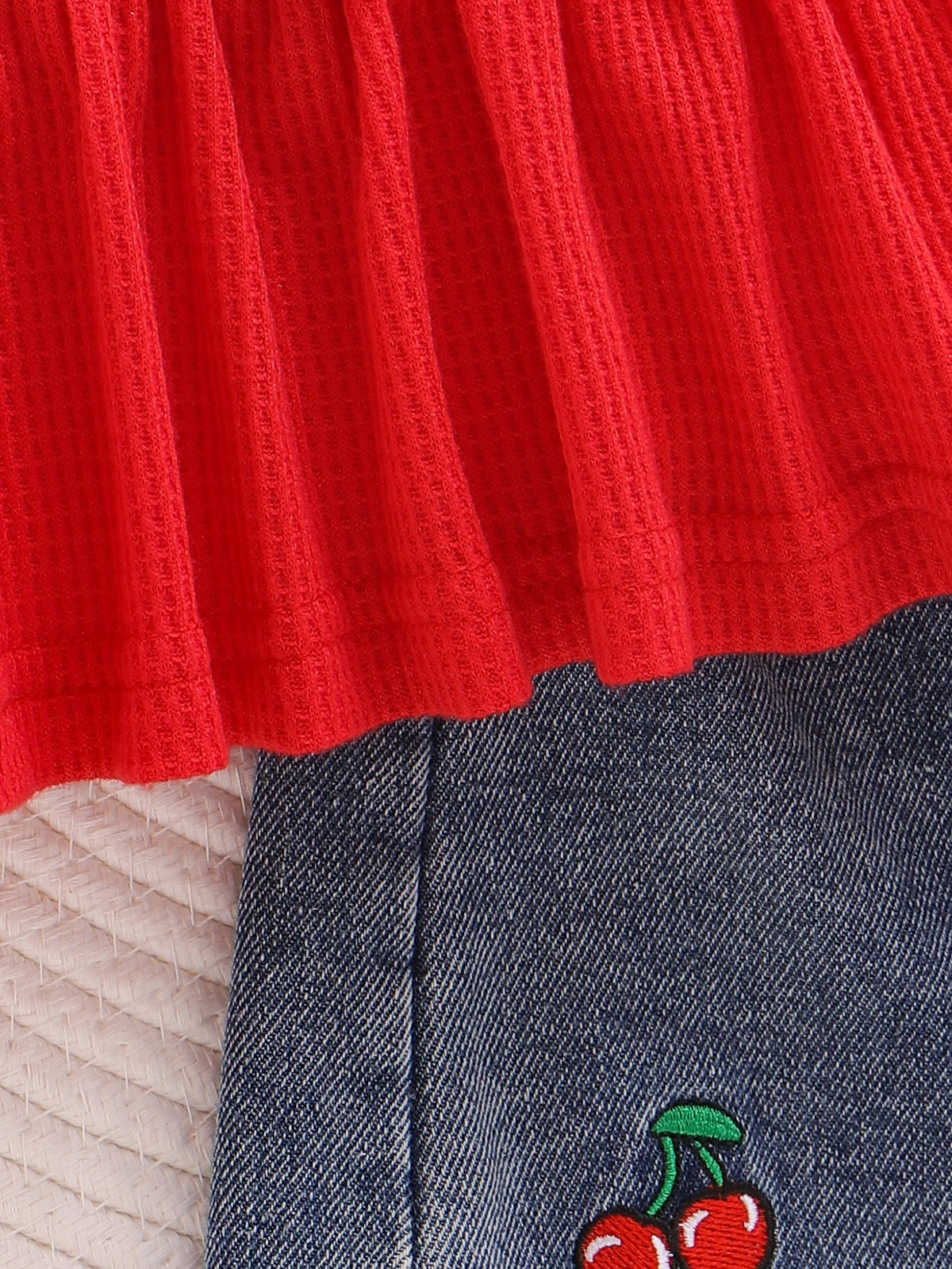 Culottes brodées Top Denim sans manches