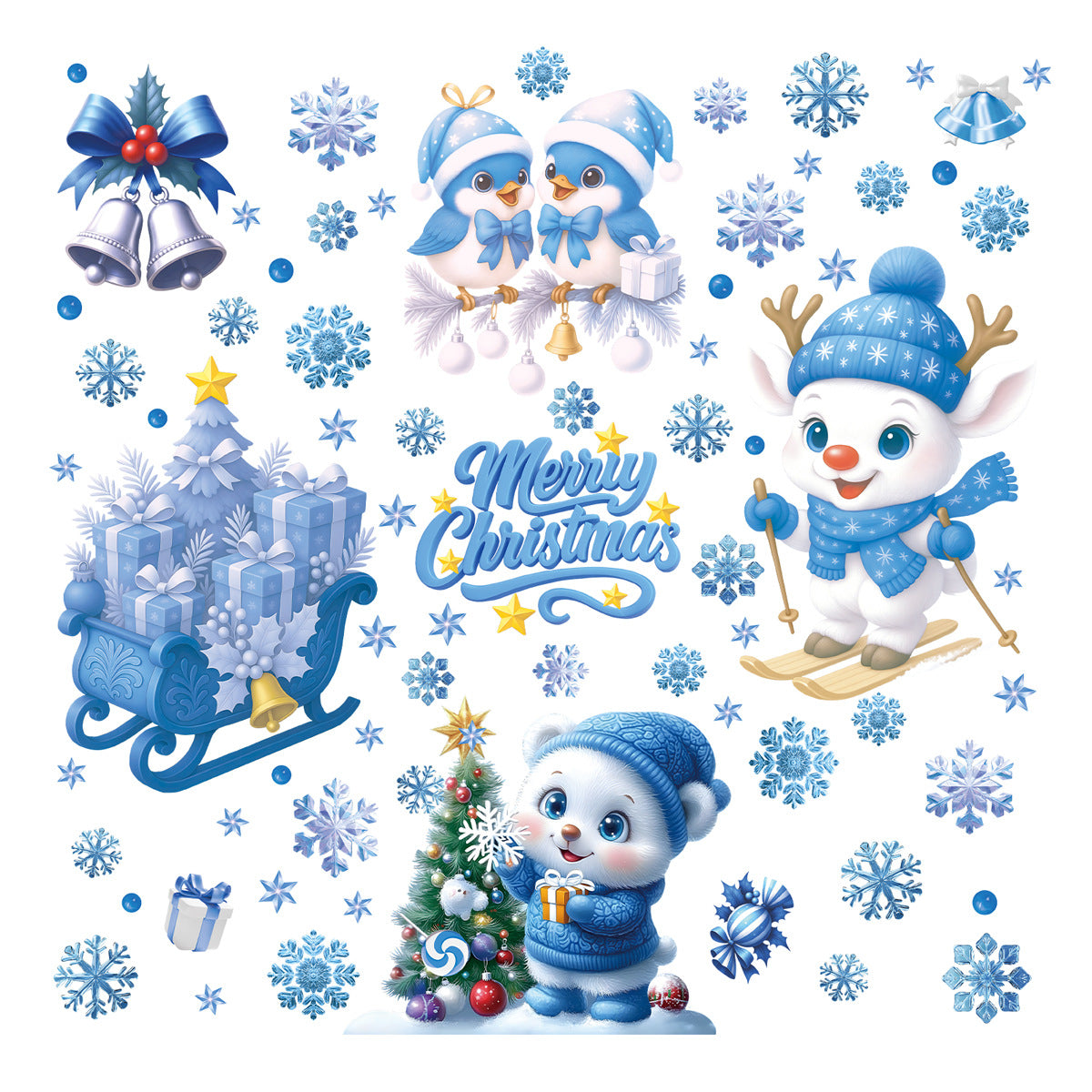 Parti de Noël Sticker décoratif en verre créatif