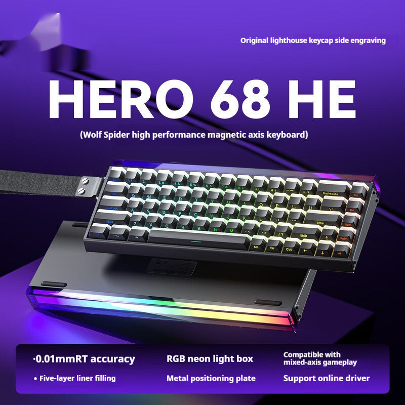 Magnetic Axis Keyboard Manufacturing Machinery Wired RGB Lamp Effect Home Office