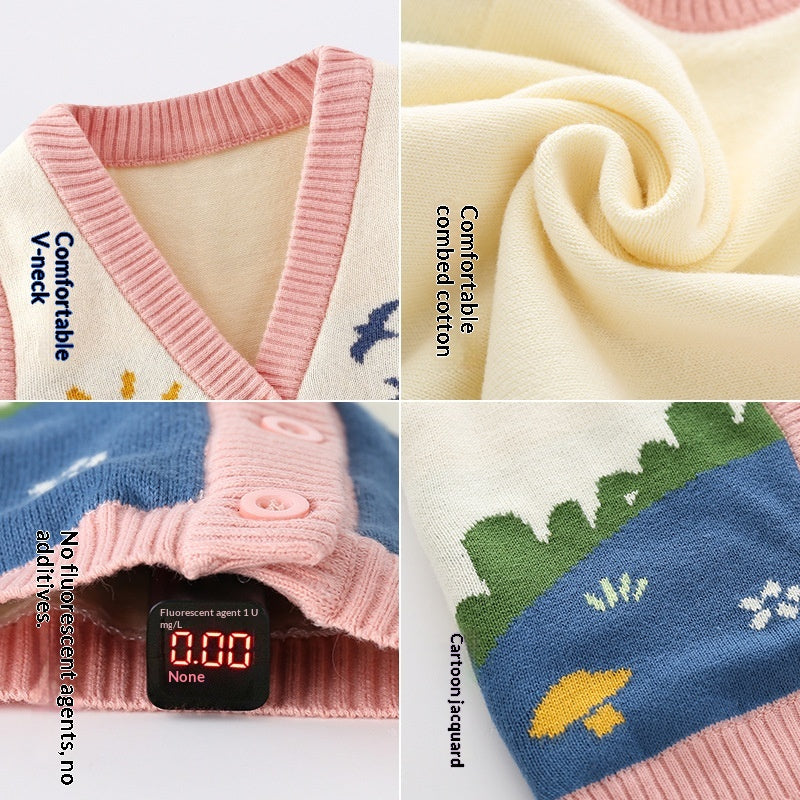 Springautumn Knitted Jacket for Girls