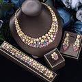 Collier exagéré et boucle d'oreille Ensemble de mariage