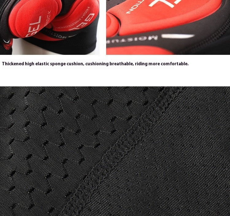 Pantalon de vélo respirant Sous-vêtements de sport Hommes épais absorbant les chocs Silice Gel Pad C
