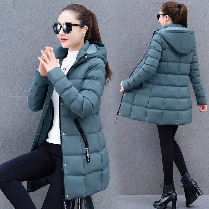 Manteau à capuche mi-longueur pour femmes